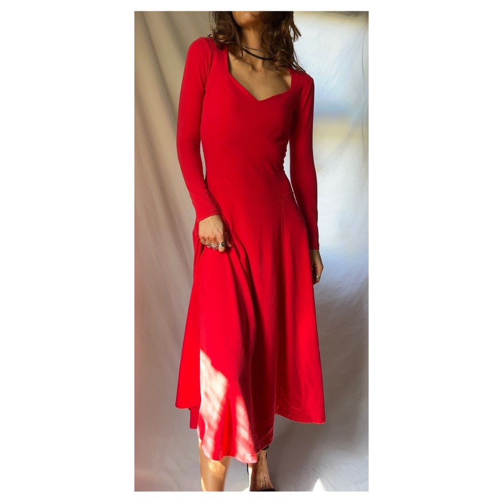 90’s Vintage Betsey Johnson x Lew Magram LRD Jersey Maxi Midi Dress